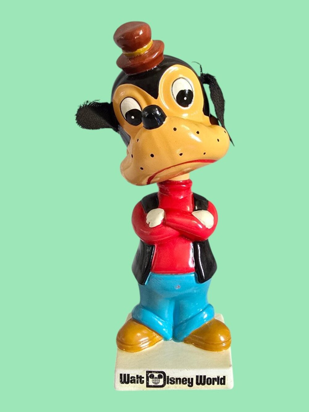 Vintage 1970s GOOFY Bobble Head Doll Walt Disney World 8" Tall Made in Japan